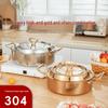 Hammered Copper Stainless Steel Mandarin Duck Hot Pot
