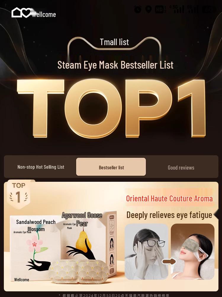Wicome Steam Eye Mask: Relieve Eye Fatigue with Ancient Formula Heating Compress (17-Pack)