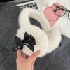 Sweet Plush Knitted Bow Earmuffs