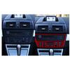 For BMW X3 E83 Red Carbon Fiber Interior Central Console CD Frame Cover Trim