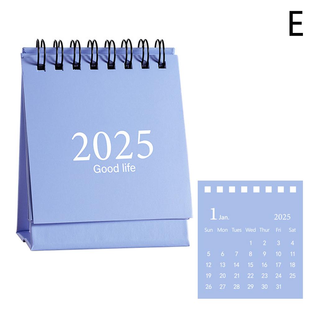 2025 NEW English Mini Desk Calendar Office Stationery Supplies Desktop Calendar With Stickers Daily Memo Calendar Planner