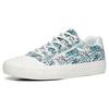 Slip Resistant Abrasion Resistant Low Top Canvas Shoes Women's White Green 122228077S-3