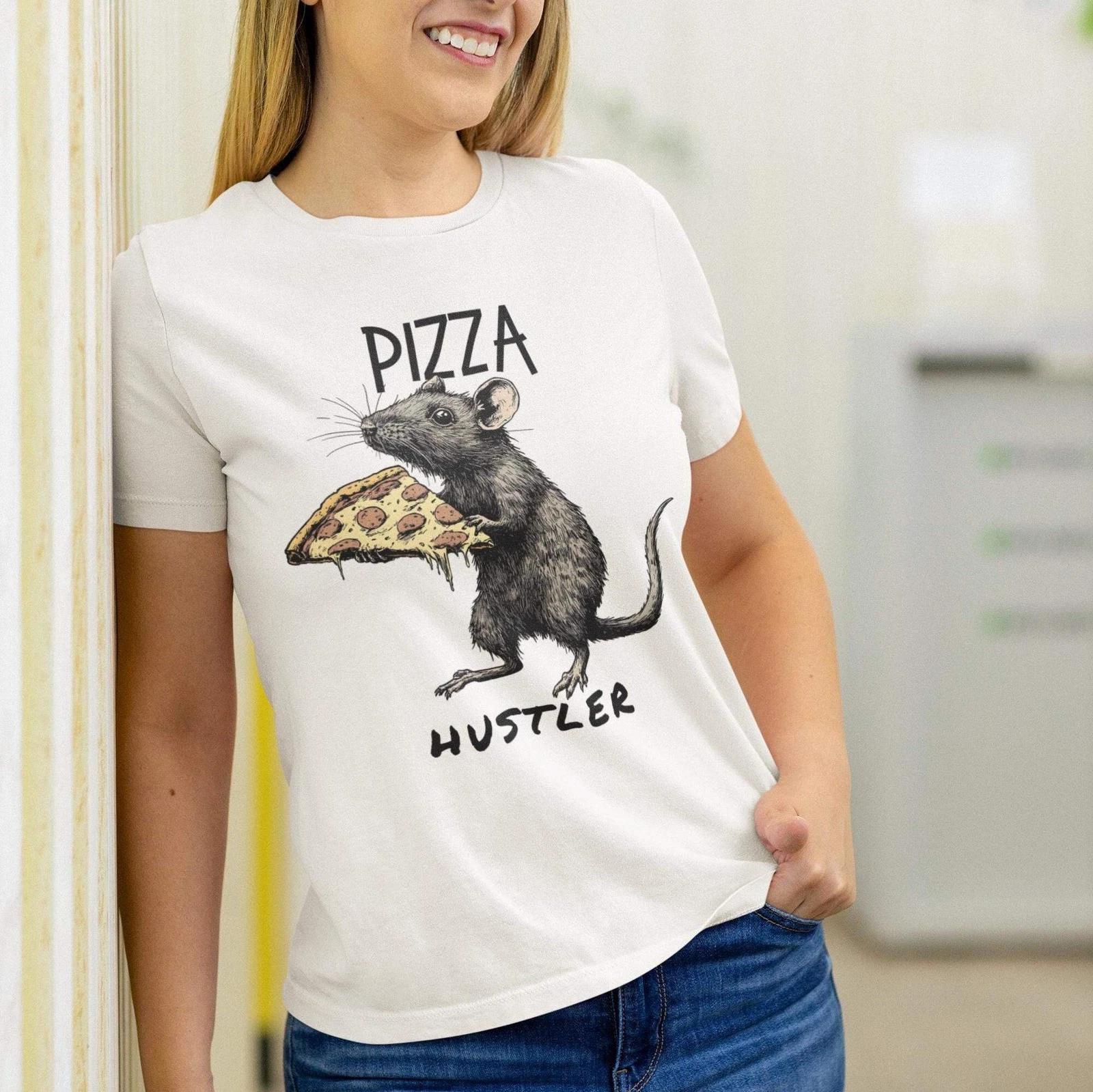 Pizza Hustler Rat Pizza Shirt, Pizza Lover Rat T-shirt XL
