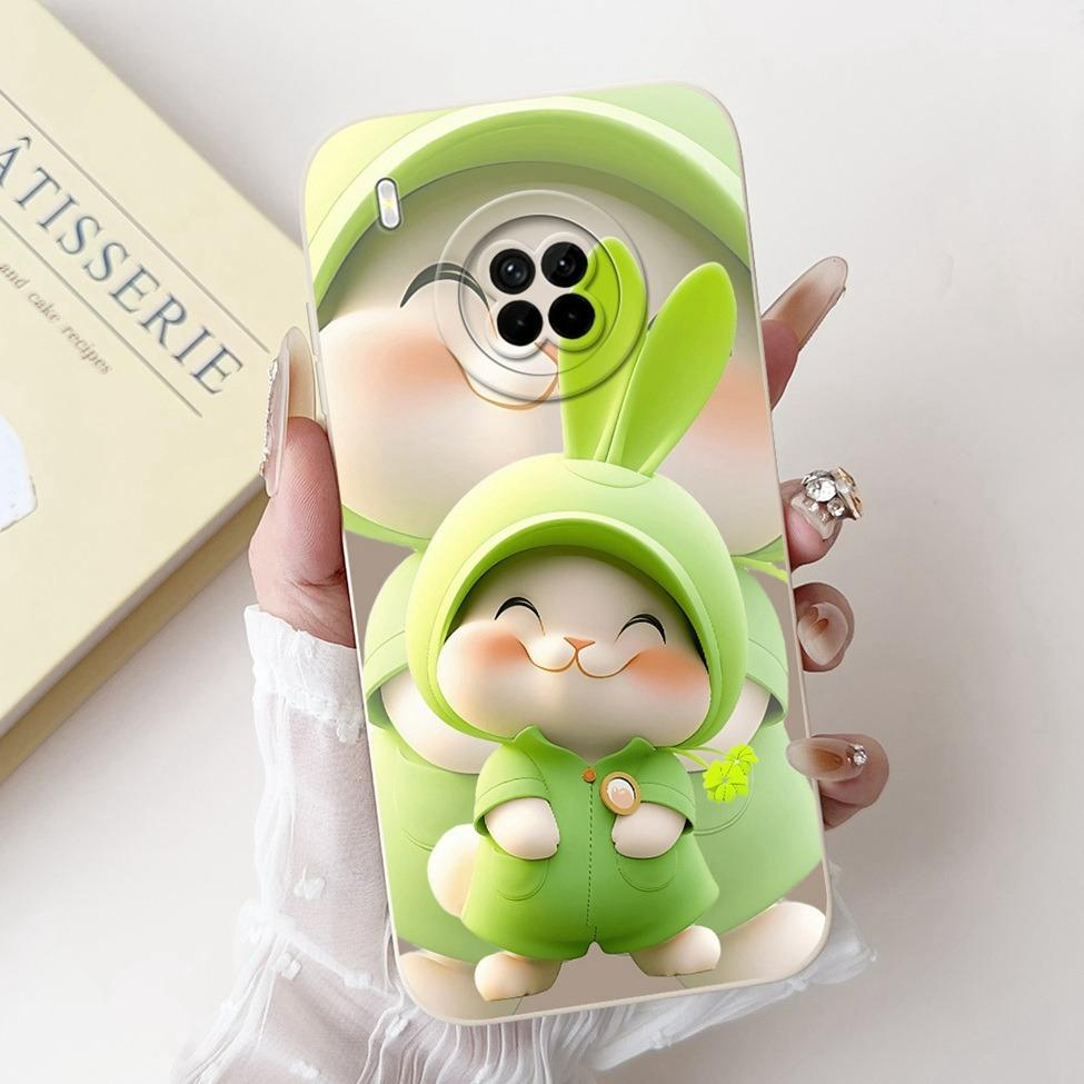 For Huawei Y9A Case Cover Luxury Fashion Flowers Kawaii Cute Cat Shockproof Phone Case For Huawei FRL-22 FRL-23 FRL-L22 FRL-L23