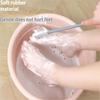 1ks Ergonomický kartáč na mytí nohou s dlouhou rukojetí a měkkými silikonovými štětinami, exfoliační mycí houba na prsty a záda pro odstranění, manuální koupelnový nástroj