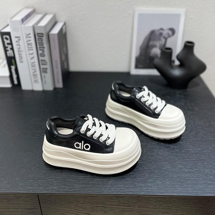 2025 autumn new small 7cm lightweight platform fashion women's casual little white shoes trendy leather muffin shoes