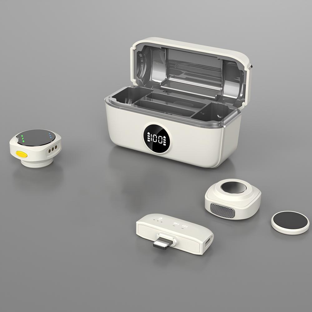 Q18 Magnetic Wireless Collar Microphone with Noise Reduction for Live Broadcast & VLOG