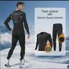 Men's Winter Thermal Velvet Underwear Suit - Thick, Cold-Proof, for Running and Sports.