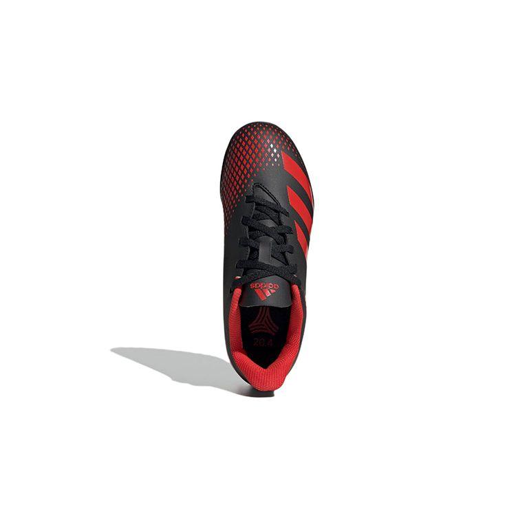 Adidas Predator 20.4 Tf J Round Toe Lace-Up Non-Slip Wear-Resistant Low-Top Soccer Shoes Kids Soccer Shoes Black EF1956