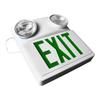 Exit Emergency Light Combo Fire Evacuation Green Sign Dual Head LED Lights