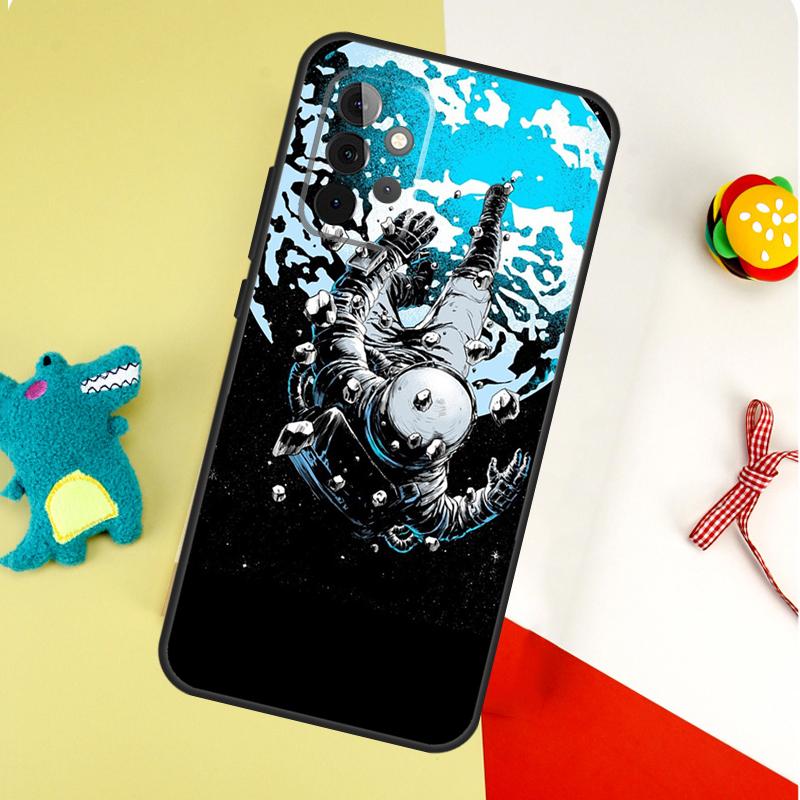 Moon Stars Space For Samsung Galaxy A53 A33 A13 A54 A34 A14 A55 A35 A15 A05 A06 A16 A22 A32 A52 Phone Case