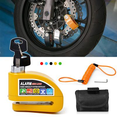 Motorcykellarmlås Cykellås Säkerhet Stöldskyddsskivbromslås Ljud 110dB Varning Säkerhetspåminnelserep