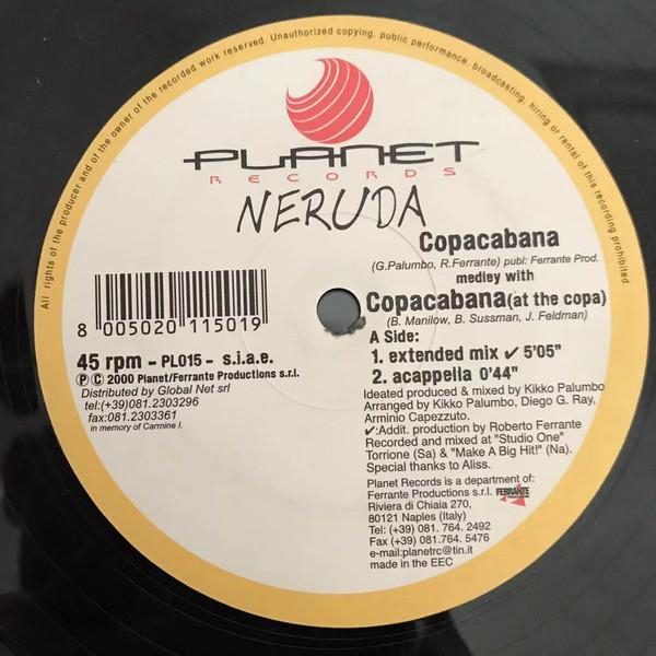 

12inch Record NERUDA - Copacabana PL015 Planet Records Italy Dance & Electronica Used