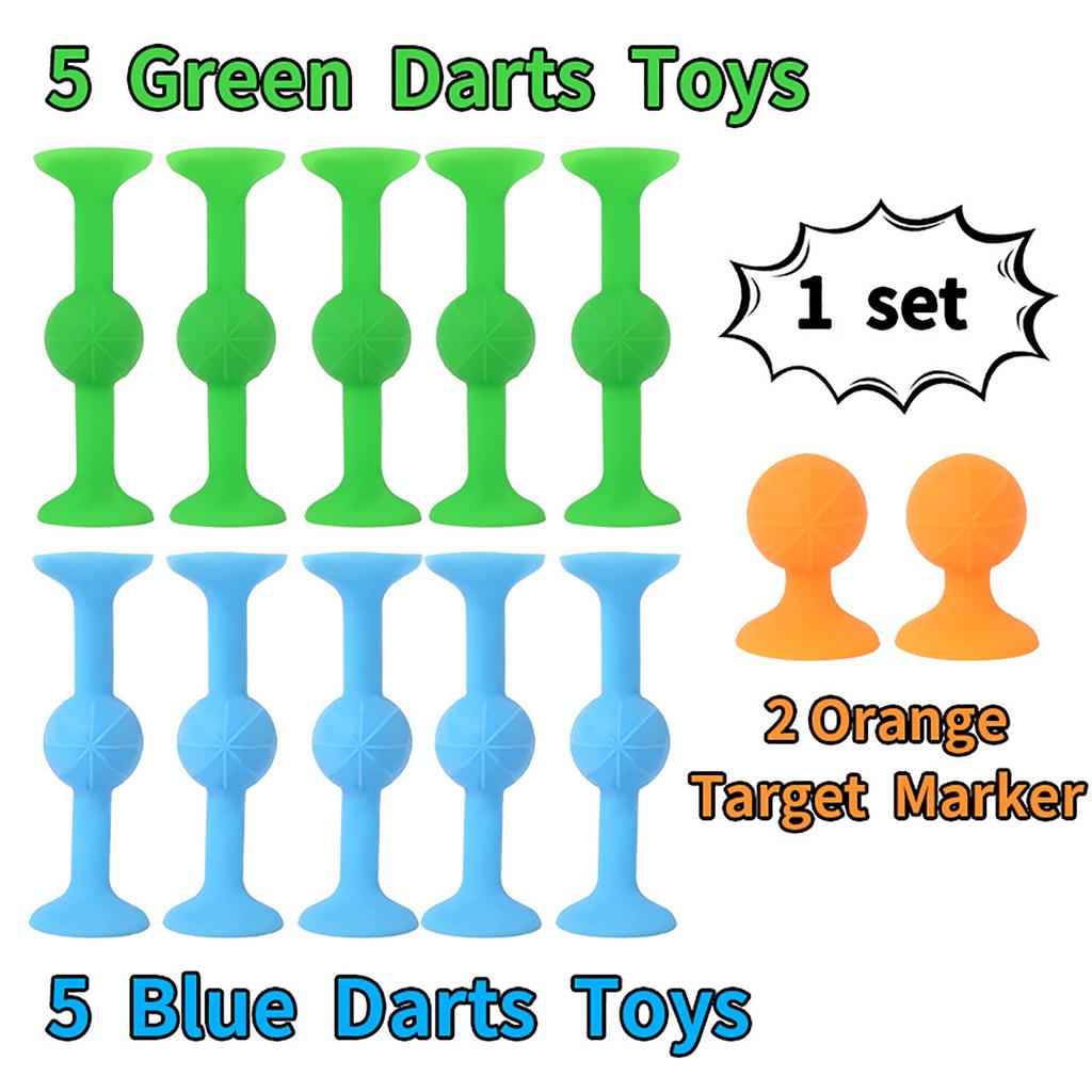 12pcs Dart Suction Cup Soft Silicone Suction Cup Game Set Stress Relief Puzzle Suction Cup Toy