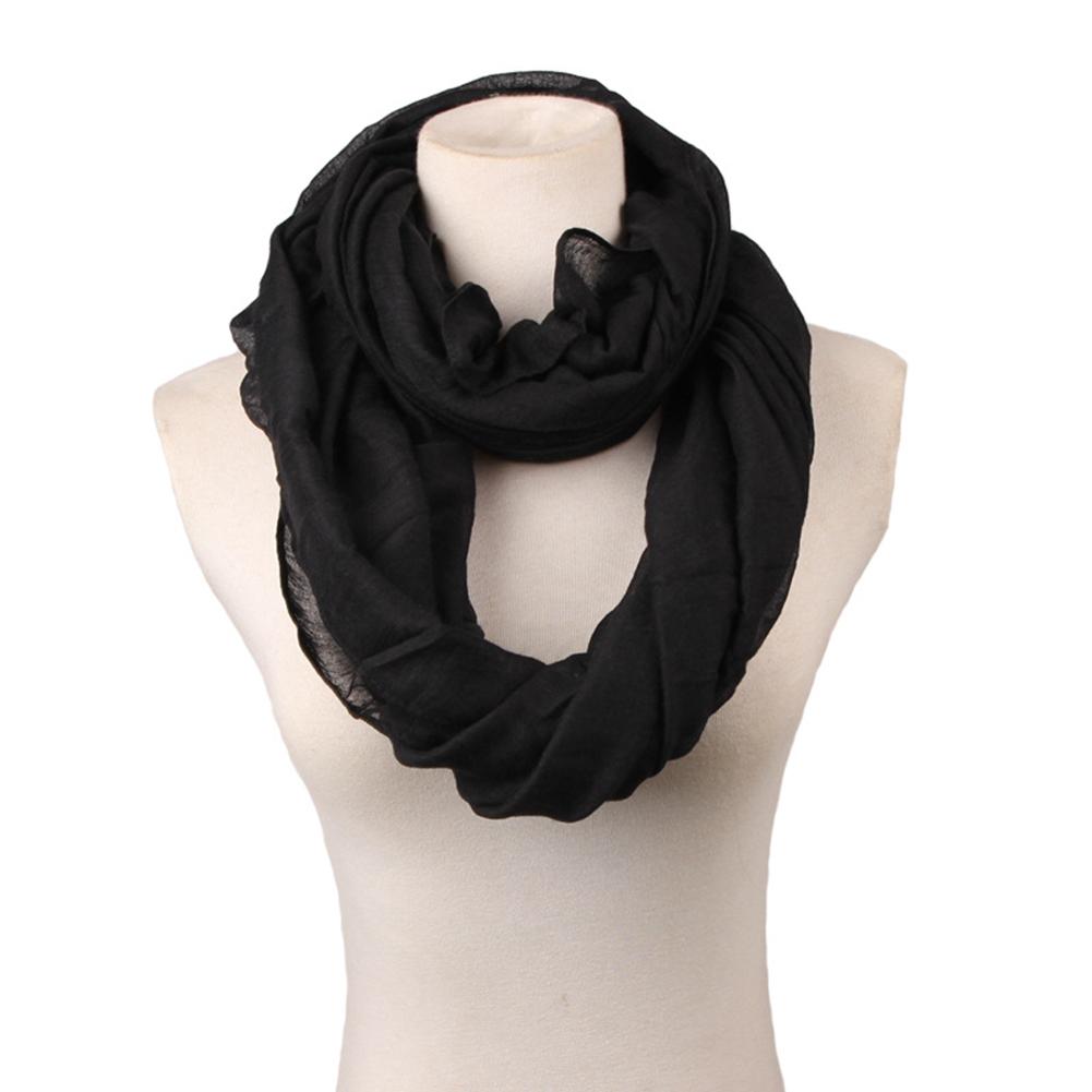 Winter Thick Soft Fabric Knit Loop Circle Scarf for Women