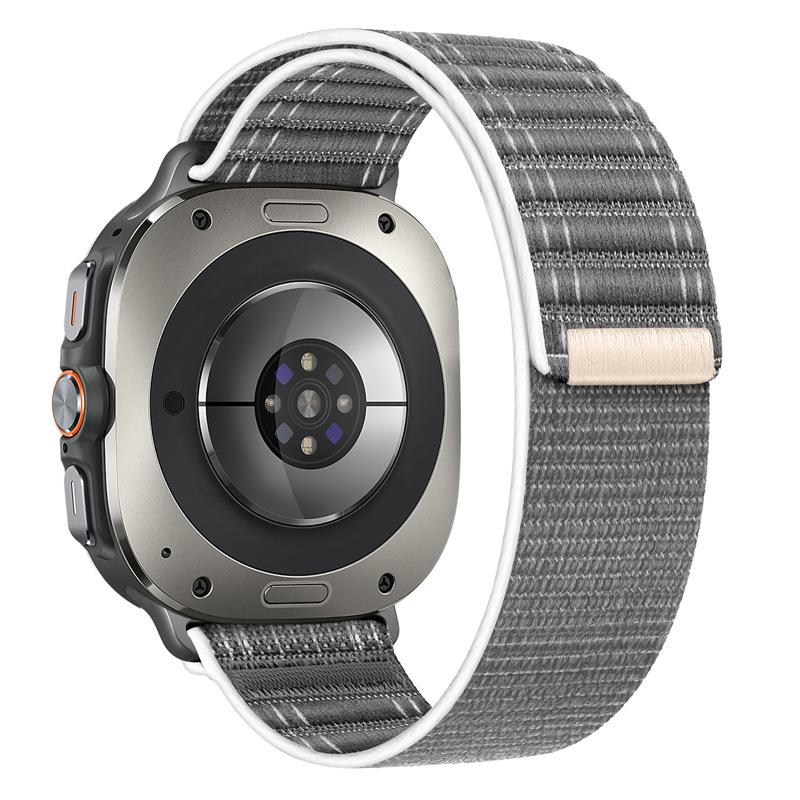 Nylon Loop Strap For Samsung Galaxy Watch Ultra 47mm Official Wave Pattern Fabric Bracelet Wristband Galaxy Watch 8 Ultra Correa