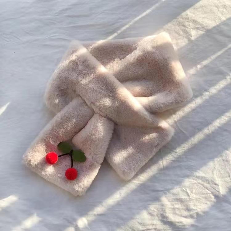 Winter Einfarbig Fell Warm Nacken Schal Spreada Verdickt Otter Kaninchen Nacken Set Haar Kreuz Plüsch Nackenschal