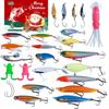 Fishing Advent Calendar 2025 24 Day Christmas Countdown Fishing Lure Tackle Set for Fisher Men 2025 Xmas Surprise Gift Calendars