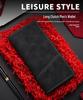 Vintage Ultra-Thin Men's Long Wallet: Multi-Card Slot with Zipper, Soft Leather Clutch Bag