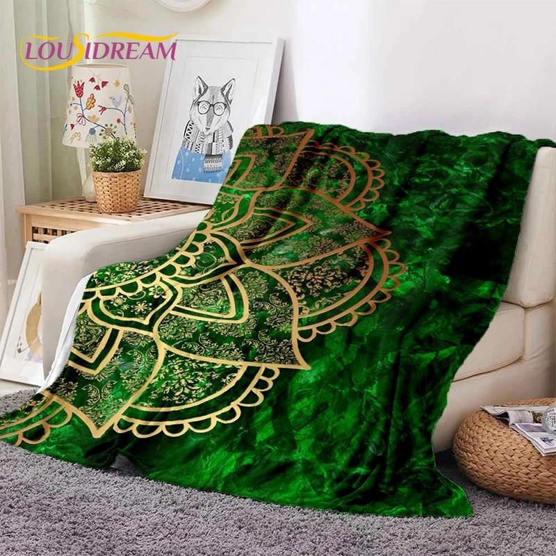 3D Mandala Yoga Flower Bohemia Meditation Nature Soft Flannel Blankets,Throw Blanket Comfortable Blanket for Picnic Beds Bedroom