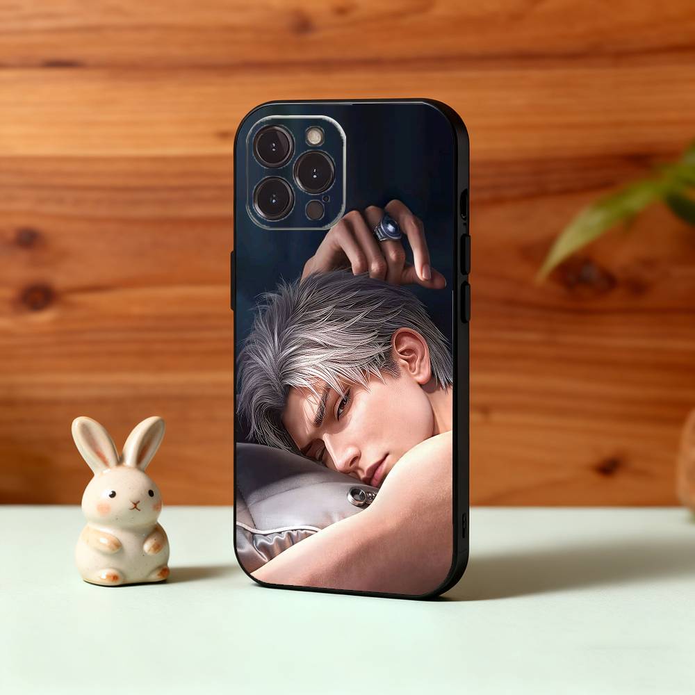 

R-Rafayel Love and Deepspace Phone Case For iPhone17,16,15,14,13,12Plus,Pro Max,XS,5G Soft Silicone Black Cover iPhone12PRO