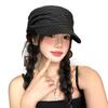 Equestrian Hat Striped Black And White Cap Women'S Summer Face Small Versatile Sun Hat Women'S Japanese