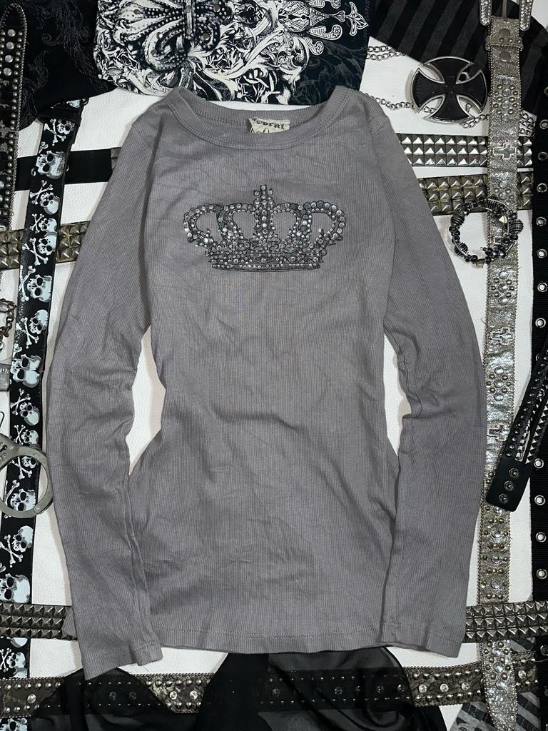 Crop Top Donna Stile Europeo/Americano Primavera/Estate 2025 Scollo a U Strass Vestibilità Slim