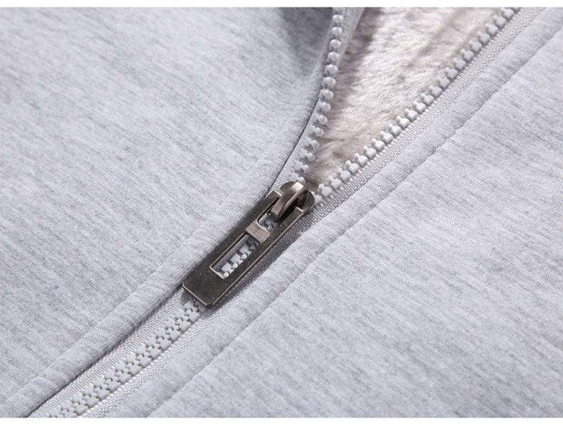 Men's Fashionable Hooded Cardigan: Thickened Winter Sports Hoodie with Fleece Lining