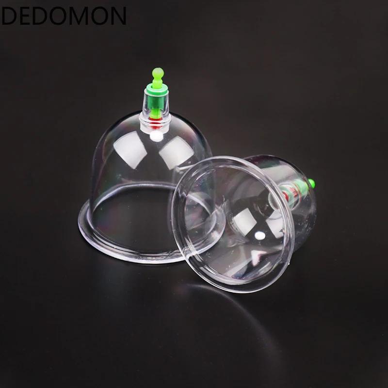 Vacuum Cupping with Pumping Gun Suction Cups Back Massage Body Cup Detox Anti Cellulite Therapy Cans Healthy Care Jars