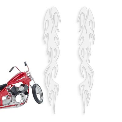 Rahmenaufkleber, Motorrad-Rahmenaufkleber - Motorrad-Flammenaufkleber Reflektierende Fahrradaufkleber - Flamme