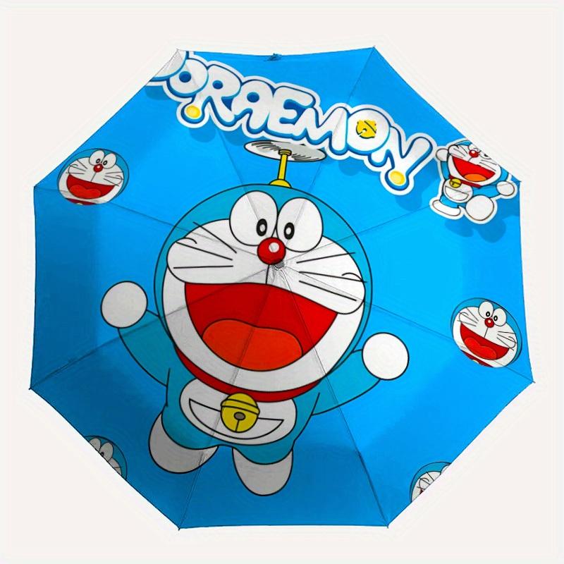 

Doraemon Adventure Automatic Folding Umbrella with Sturdy Iron Frame, Portable Compact Travel Umbrella All-Season Use Parties029