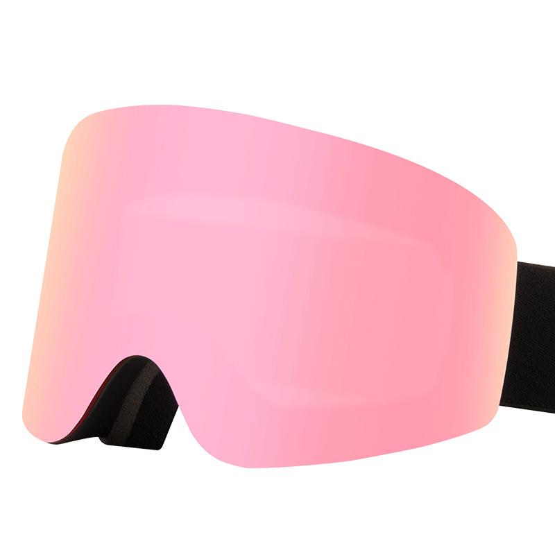 Neue zylindrische magnetische Skibrille, doppelwandige beschlagfreie magnetische Skibrille, Schneeschutzbrille, Bergsteigerbrille