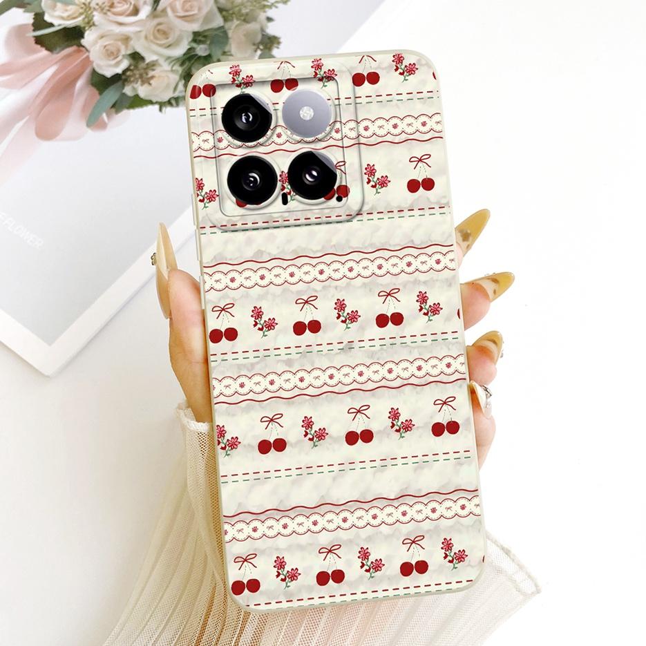For Xiaomi Mi 14 Pro Case Cool Owl Dragon Painted Cover Soft Silicone Matte Phone Case For Xiaomi 14 Pro Mi14 5G Back Cover Bags