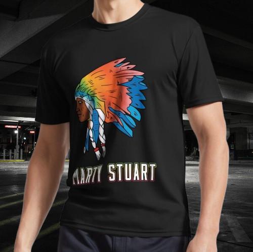 Marty Stuart transparant logo Active T-Shirt Funny Size Mode American T-shirt S разноцветный