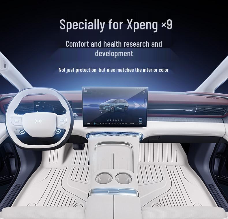 TPE2026 Extended Range Floor Mats & Interior Carpet Set for XPeng X9