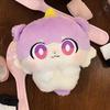 Honkai Star Rail Silver Wolf Peluche Grigio Giocattolo Accogliente Bambola Carina Variante a Due Espressioni Viso Piangente Felice Dettaglio Cornetto Minuscolo Ultra