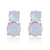 White Earrings Earrings Pendants Round Earrings Opal Jewelry