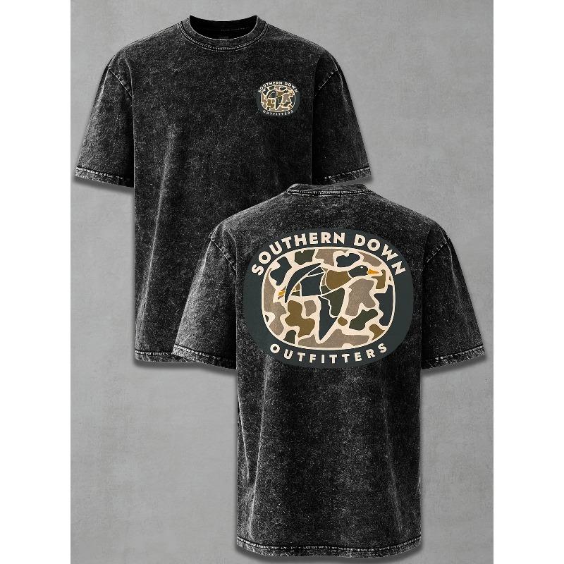 

Men S Vintage Distressed Graphic T-Shirt | Washed, Comfortable Layering Tee, Perfect for Daily Casual Wear & Gift-Giving, Crew Neck, Short Sleeve S чёрный