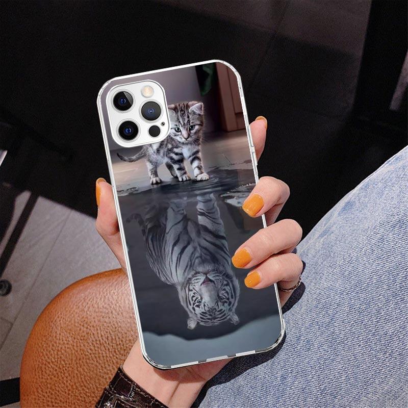 Cool Animal Big Cat Tiger Phnoe Case for Iphone 17 Air 16 16E 11 12 13 Mini 14 Plus 15 Pro Max 7 8 + SE 2020 Phone Cover Coque 1