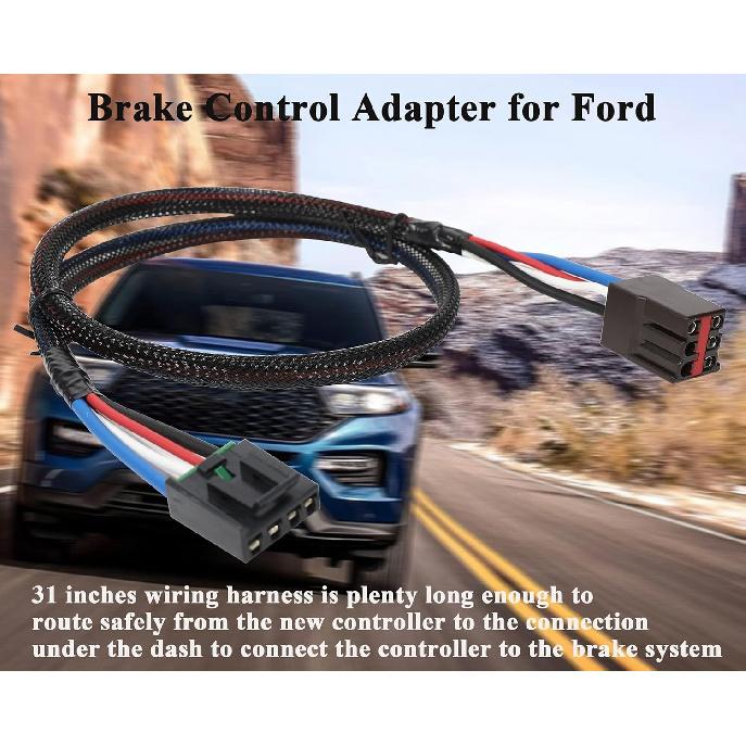 Oyviny 3035-P Brake Controller Wiring Adapter Compatible With 1994-2008 Ford F-150 F-250 F-350 F-450/1992-2009 E-150 E-250 E-350/2005- Land