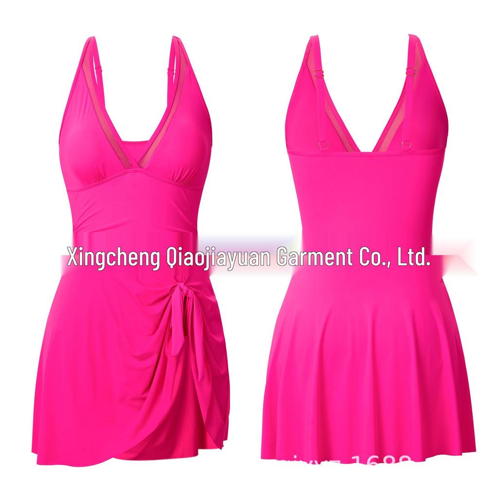 2025 Bestseller Conservative Solid Color Women's One-Piece Swimsuit - European and American Style