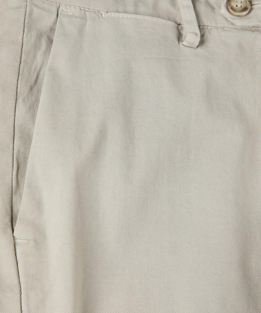 PANICALE Light Grey Slim Fit Cotton Twill Pants
