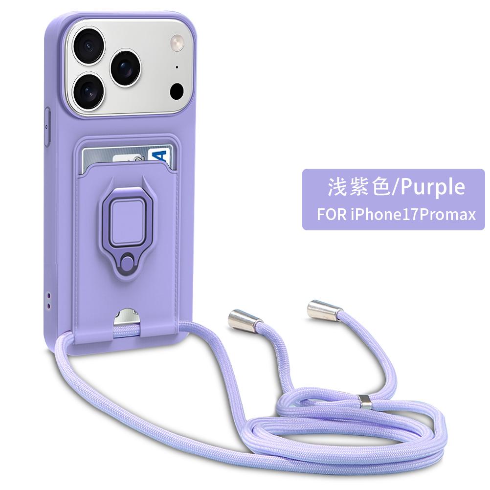 

Case For iPhone 17 Pro Max Silicone Crossbody Cord Lanyard Ring Holder Strap Case For Apple iPhone 17 Pro Max 17 Air Cover Funda Case & Strap&iPhone17 Pro Max