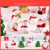 Encantadores Enfeites de Árvore de Natal Papai Noel Boneco de Neve Delicada Decoração de Jardim em Miniatura para Todas as Ocasiões