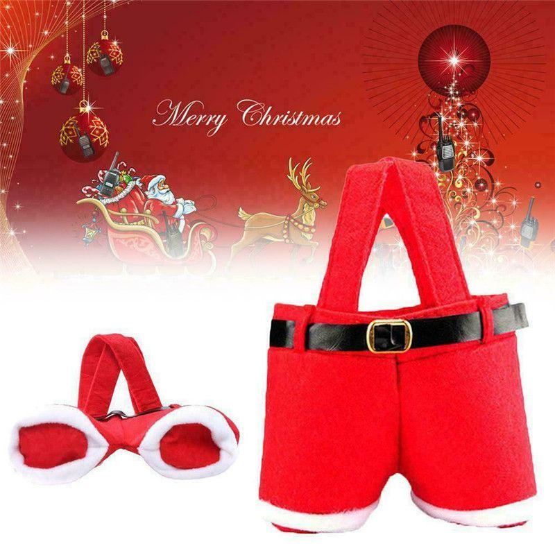 Santa Claus Pants Shaped Christmas Candy Gift Bag For Joyful Holiday Celebrations**
