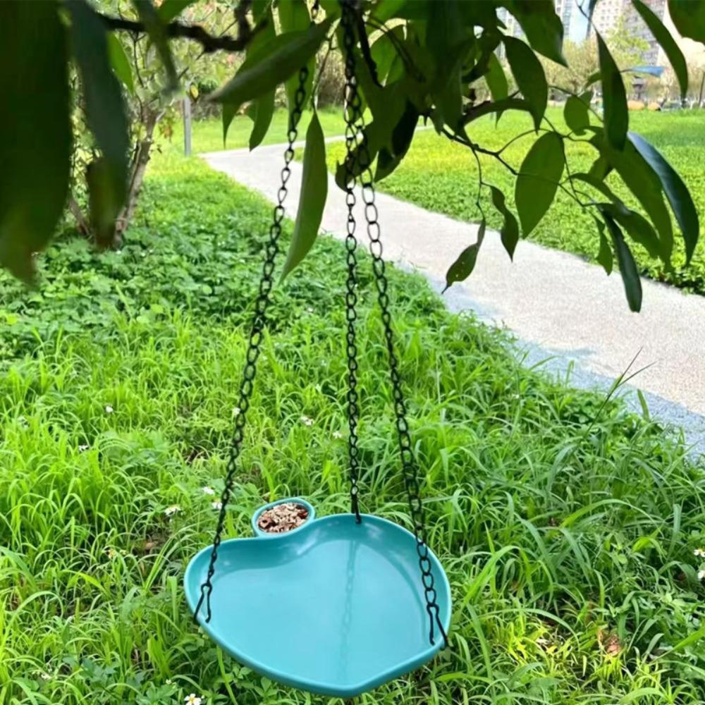 

Large Capacity Bird Bath Bowl Plastic Bird Watering Device Bird Supplies Feeding Bowls Wild Birds синий