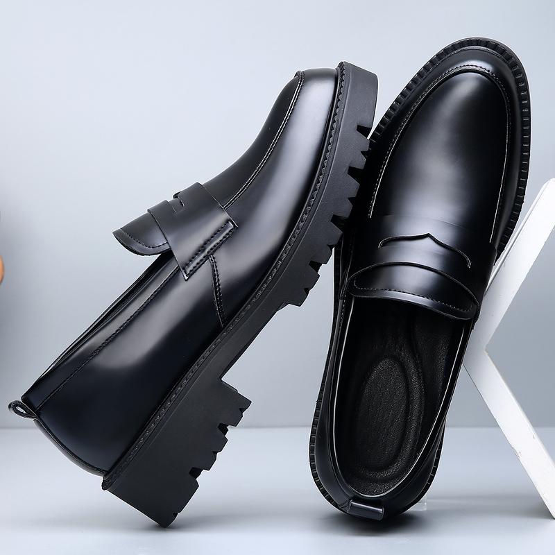 Fashion New Soft Leather Breathable Loafers Men Luxury Brand Casual Flats British Style Youth Walking Shoes with Business Bean Shoes