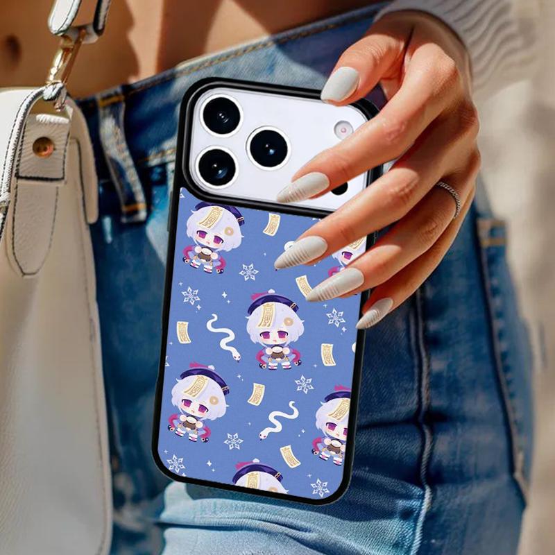 

Genshin Impact Qiqi manga art Phone Case For iPhone 17 Air 14 15 13 12 Max Cover For Apple 14 15 16 16e 11 Pro Max Plus Coque iPhone 13pro max