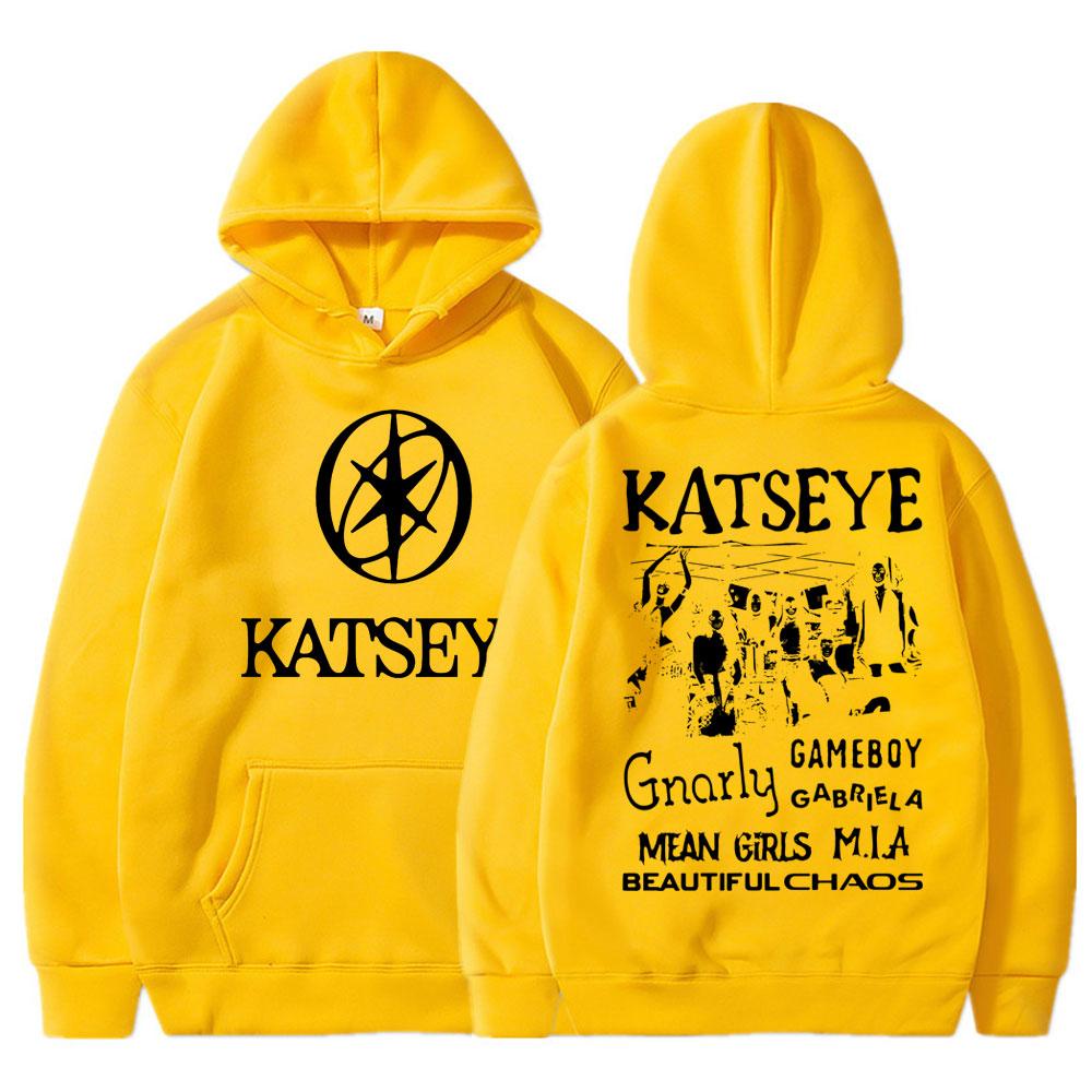 Hanorac cu Glugă Grafic Kpop Katseye Beautiful Chaos Album pentru Femei Modă Harajuku Îmbrăcăminte Sport Femei Coreeană Supradimensionat Fleece Trening