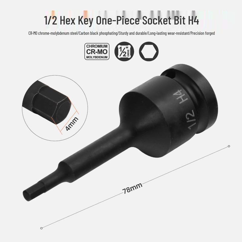 1/2" Electric Hex Socket Wrench and Screwdriver Bit Set